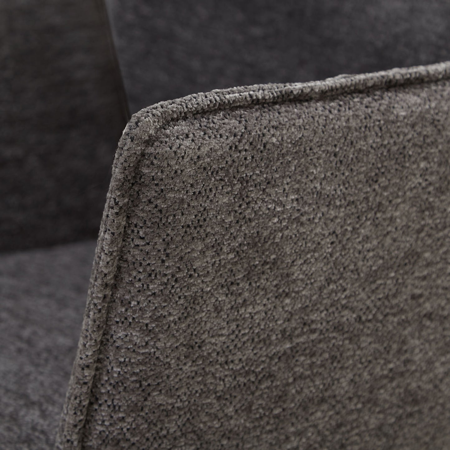 Polsterstuhl Chenille Wolle Grau | 2er Set | drehbar | mit Armlehnen | Küche Esszimmer Büro