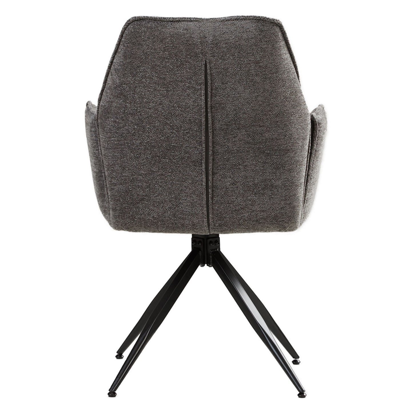 Polsterstuhl Chenille Wolle Grau | 2er Set | drehbar | mit Armlehnen | Küche Esszimmer Büro