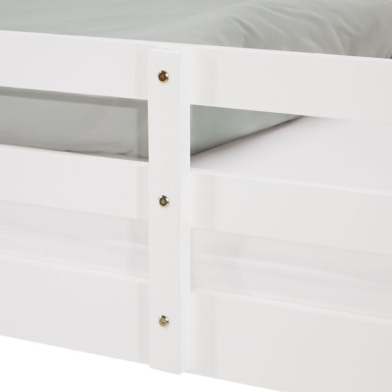 Etagenbett 90x200 cm mit Lattenrost Umbaubar Weiss - Palo24