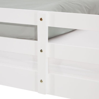 Etagenbett 90x200 cm mit Matratze & Lattenrost umbaubar Weiss - Palo24