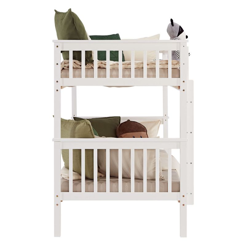 Etagenbett 90x200 cm mit Lattenrost Umbaubar Weiss - Palo24