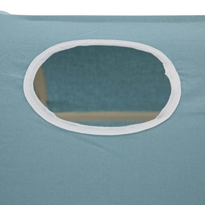 Hochbett Kinderbett 90x200 cm Stockbett Tunnel Vorhang Grün Mintgrün Leiter Weiss - Palo24