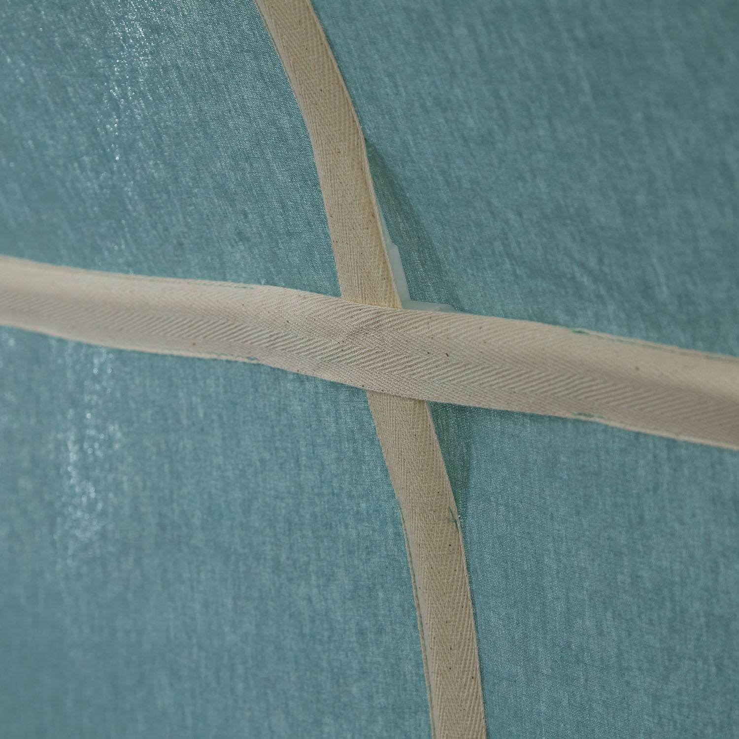 Hochbett Kinderbett 90x200 cm mit Lattenrost Tunnel Vorhang Grün Mintgrün Weiss - Palo24