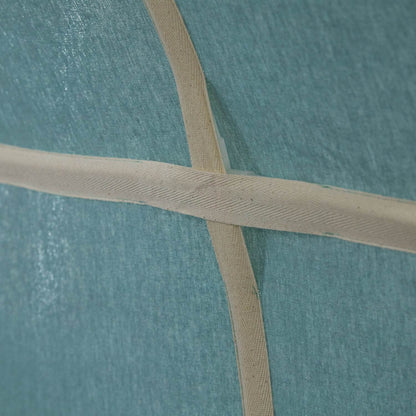 Hochbett Kinderbett 90x200 cm mit Lattenrost Tunnel Vorhang Grün Mintgrün Weiss - Palo24