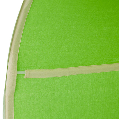 Hochbett Kinder 90x200 cm Weiss mit Vorhang in Grün | Tunnel | mit Lattenrost