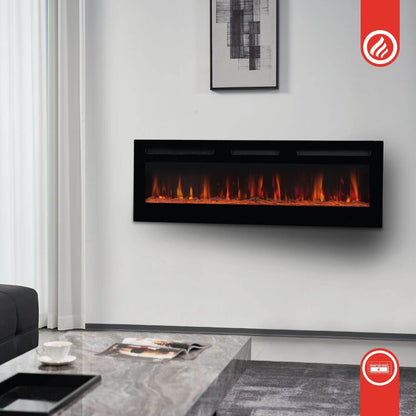 KAMINIO 3-in-1 Elektrokamin MARLON mit Heizung, 3D-Flammeneffekt - 50 Zoll - Palo24