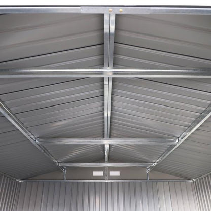 Gerätehaus Geräteschuppen grau 340 x 386 x 200 cm - Palo24