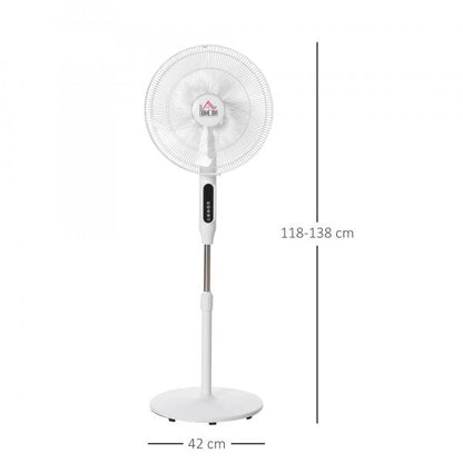 138 cm Standventilator 5h Timer Lüfter 3 Geschwindigkeiten verstellbar Stahl