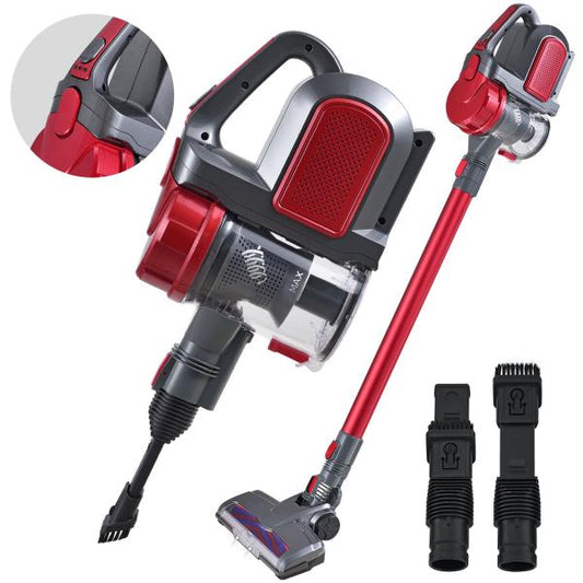 Aspirateur à main sans fil 2 en 1 VAC100 Pro sans sac avec station de recharge murale en rouge