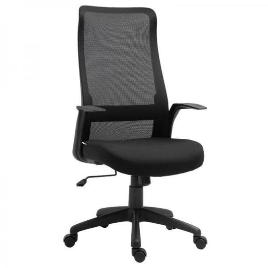 Bürostuhl Kopflehne höhenverstellbarer ergonomisch 360°-Drehräder Schaumstoff Nylon Schwarz - Palo24
