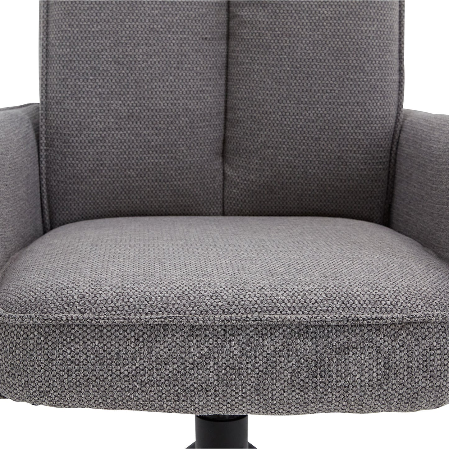 Polsterstuhl Stoff Grau | 4er-Set | drehbar | mit Armlehnen | Küche Esszimmer Büro