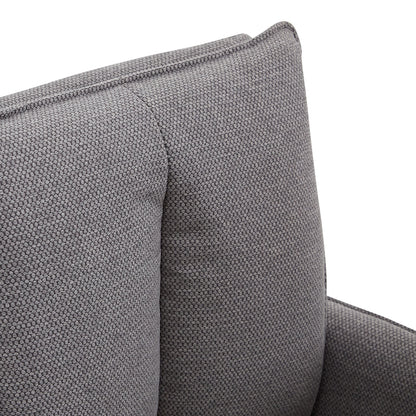 Polsterstuhl Stoff Grau | 4er-Set | drehbar | mit Armlehnen | Küche Esszimmer Büro