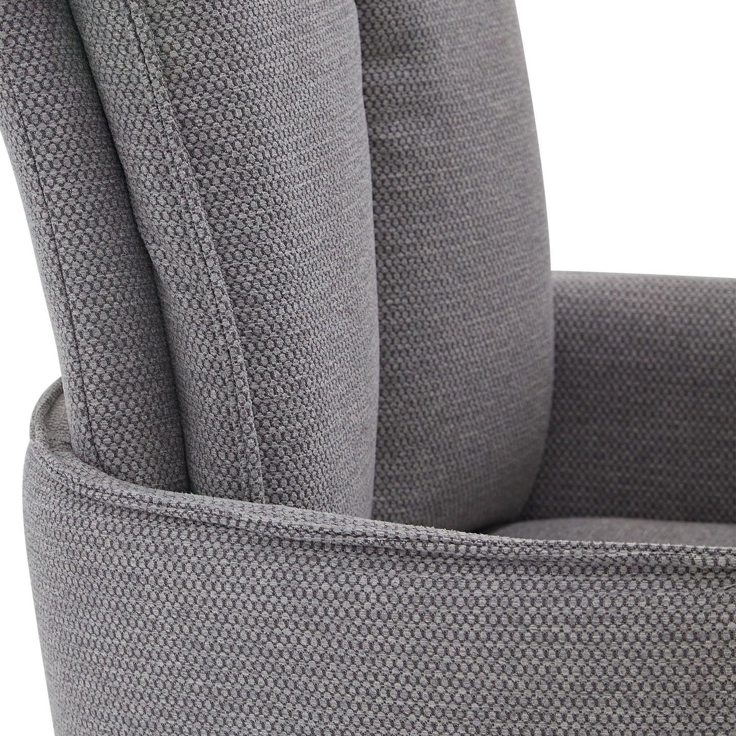 Polsterstuhl Stoff Grau | 4er-Set | drehbar | mit Armlehnen | Küche Esszimmer Büro