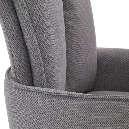 Polsterstuhl Stoff Grau | 4er-Set | drehbar | mit Armlehnen | Küche Esszimmer Büro