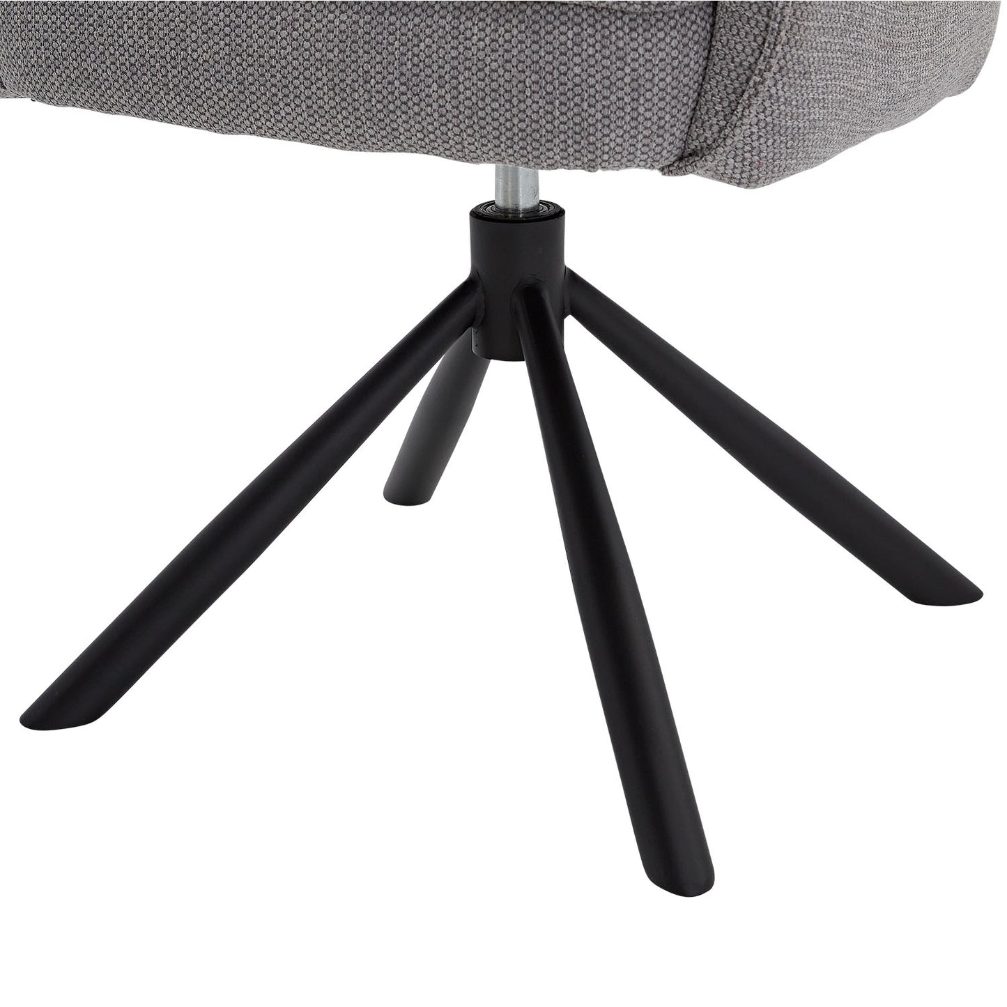 Polsterstuhl Stoff Grau | 4er-Set | drehbar | mit Armlehnen | Küche Esszimmer Büro