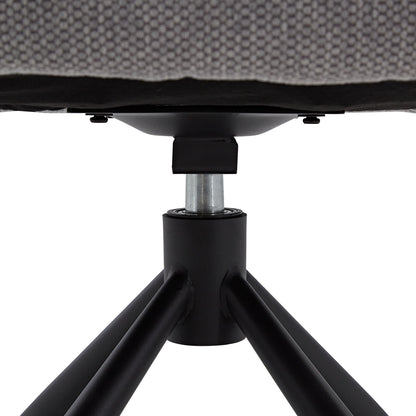 Polsterstuhl Stoff Grau | 4er-Set | drehbar | mit Armlehnen | Küche Esszimmer Büro