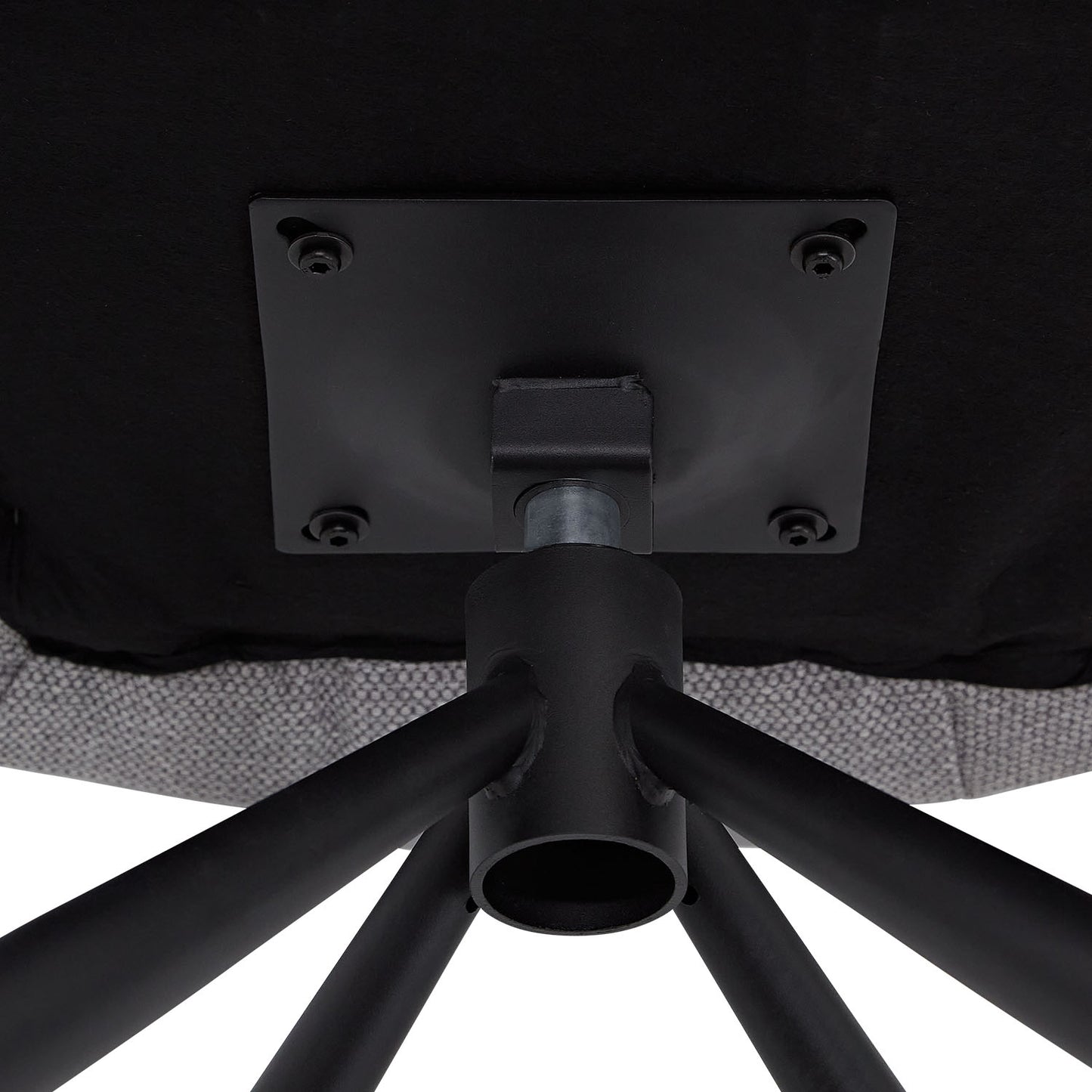 Polsterstuhl Stoff Grau | 4er-Set | drehbar | mit Armlehnen | Küche Esszimmer Büro