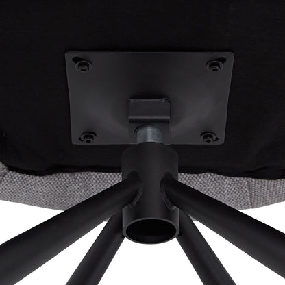 Polsterstuhl Stoff Grau | 4er-Set | drehbar | mit Armlehnen | Küche Esszimmer Büro