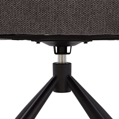 Polsterstuhl Stoff Anthrazit | 4er-Set | drehbar | mit Armlehnen | Küche Esszimmer Büro