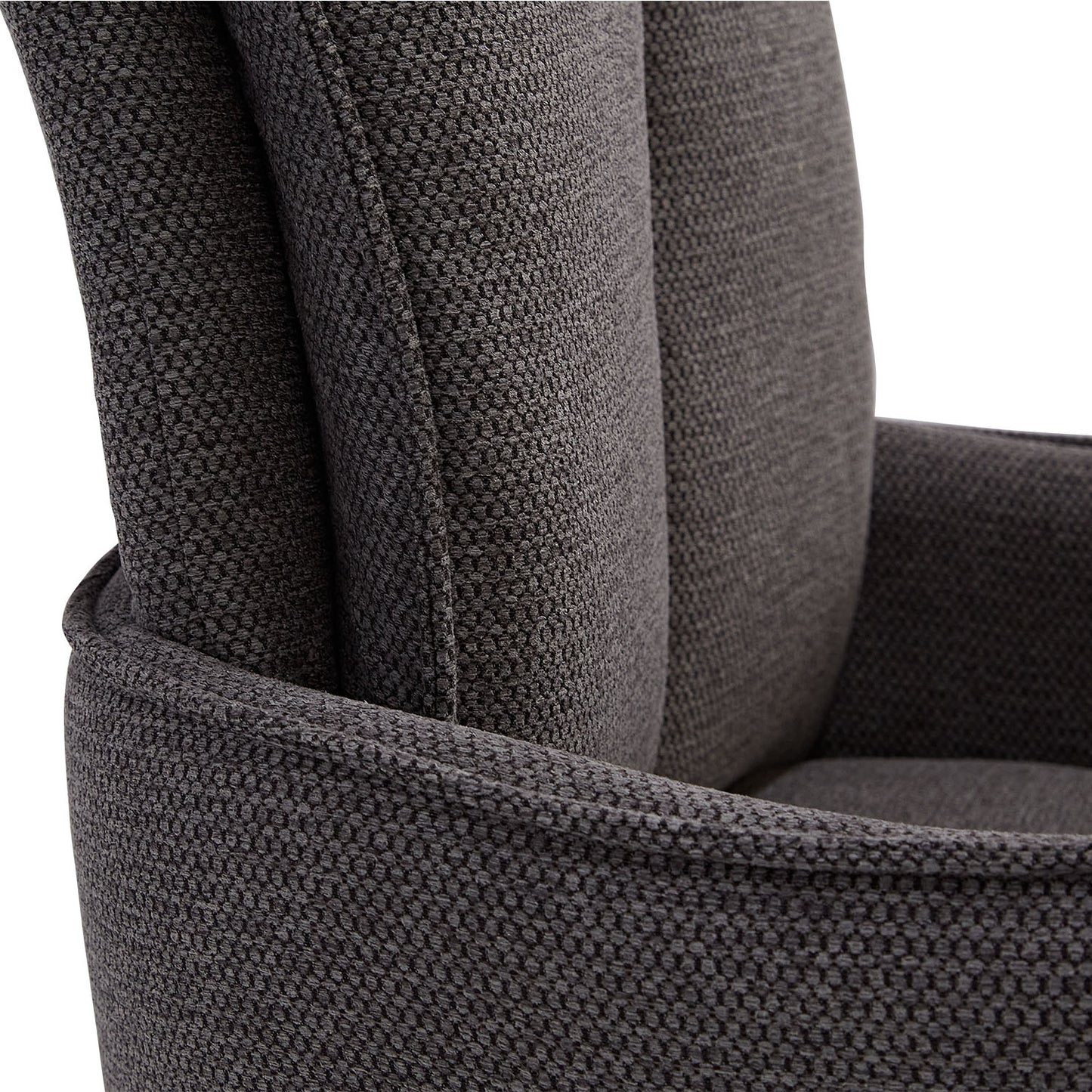 Polsterstuhl Stoff Anthrazit | 4er-Set | drehbar | mit Armlehnen | Küche Esszimmer Büro