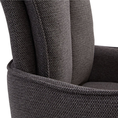 Polsterstuhl Stoff Anthrazit | 4er-Set | drehbar | mit Armlehnen | Küche Esszimmer Büro