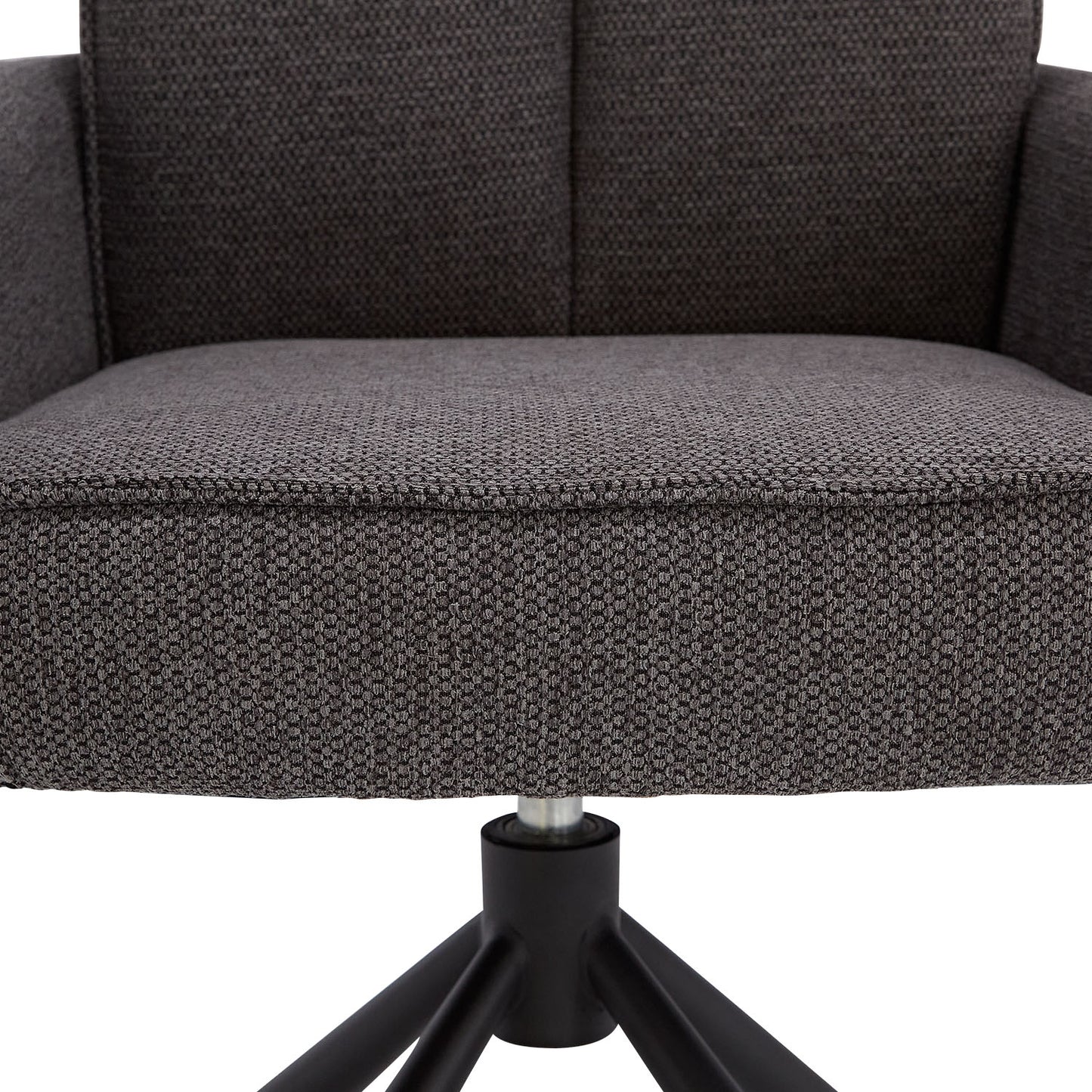 Polsterstuhl Stoff Anthrazit | 4er-Set | drehbar | mit Armlehnen | Küche Esszimmer Büro