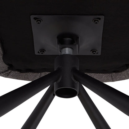 Polsterstuhl Stoff Anthrazit | 4er-Set | drehbar | mit Armlehnen | Küche Esszimmer Büro