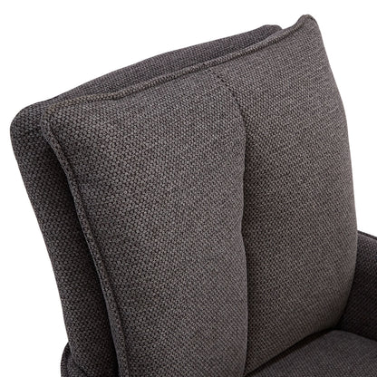 Polsterstuhl Stoff Anthrazit | 4er-Set | drehbar | mit Armlehnen | Küche Esszimmer Büro