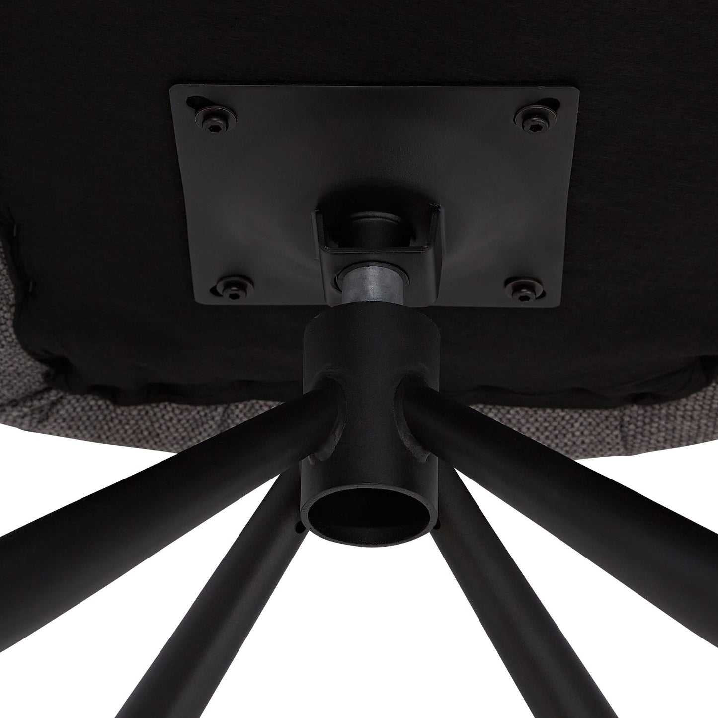 Polsterstuhl Stoff Anthrazit | 6er-Set | drehbar | mit Armlehnen | Küche Esszimmer Büro