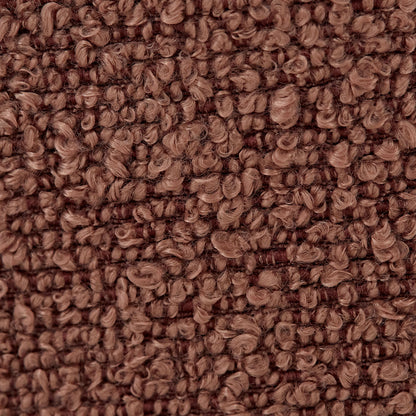 6er Set Polsterstuhl Bouclé Leder drehbar Braun