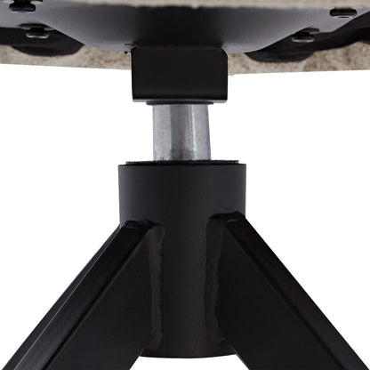 6er Set Polsterstuhl Bouclé Leder Drehbar Beige