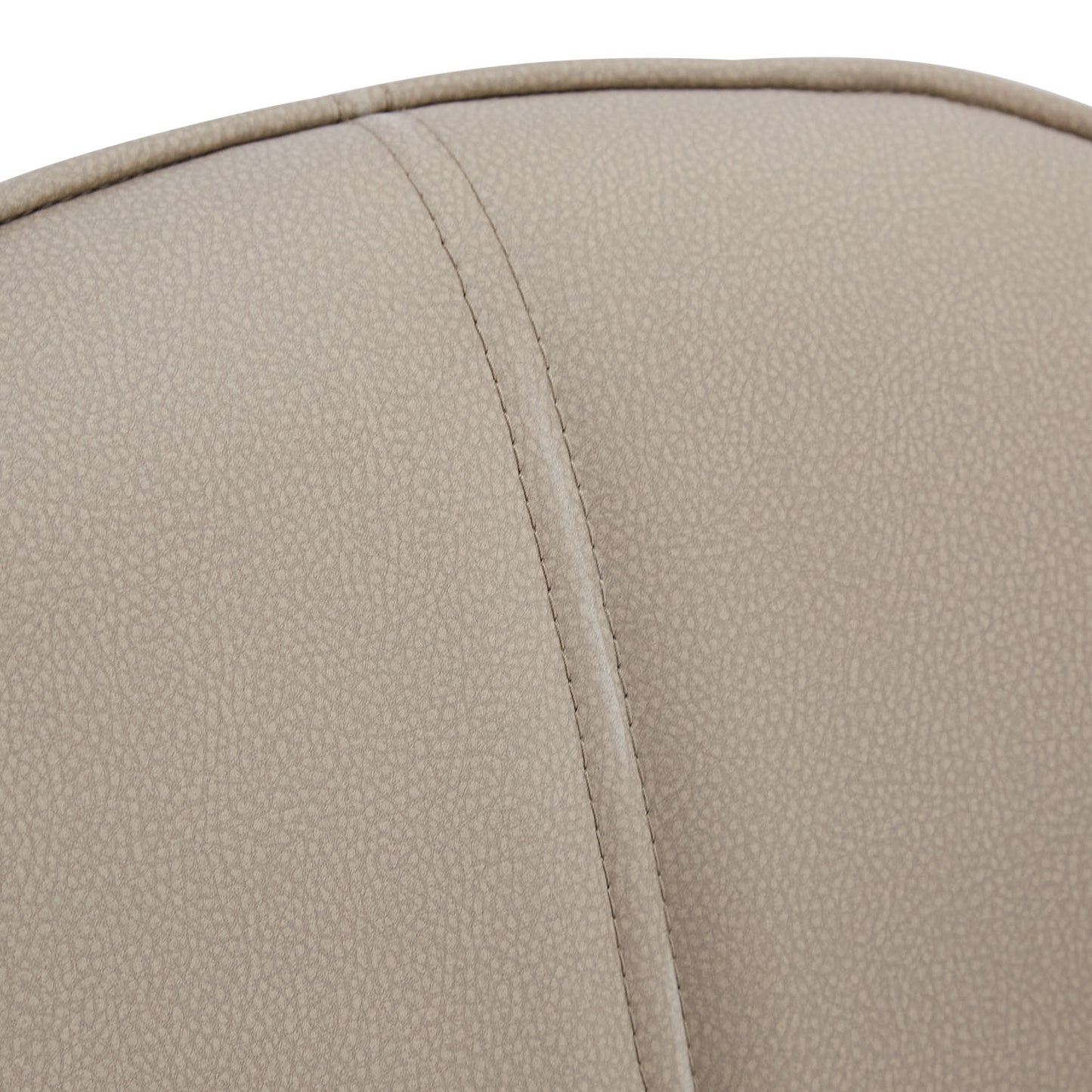 6er Set Polsterstuhl Bouclé Leder Drehbar Beige