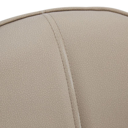 6er Set Polsterstuhl Bouclé Leder Drehbar Beige