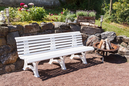 Panca BORKUM 4 posti, plastica bianca