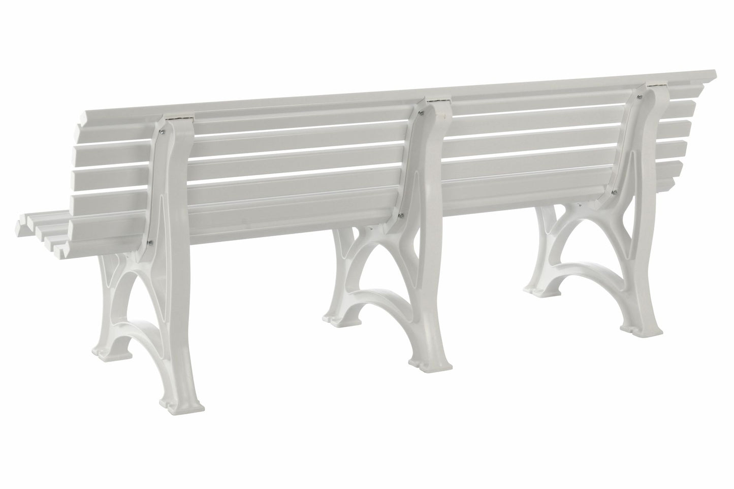 Panca BORKUM 4 posti, plastica bianca