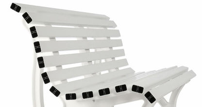 Panca BORKUM 4 posti, plastica bianca