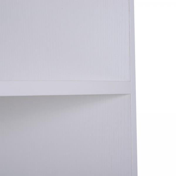 Eckregal Standregal fächerförmig 4 Fächer Weiss 39,5 x 39,5 x 120 cm