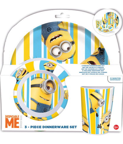 Despicable Me - 3 teilig Melaminset: 2 Teller und 1 Becher