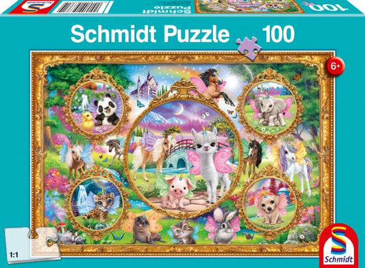 Animal Club, Unicorn Animal World - Puzzle da 100 pezzi