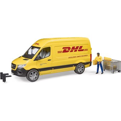 Bruder 02671 - MB Sprinter DHL con conducente e accessori, 1:16