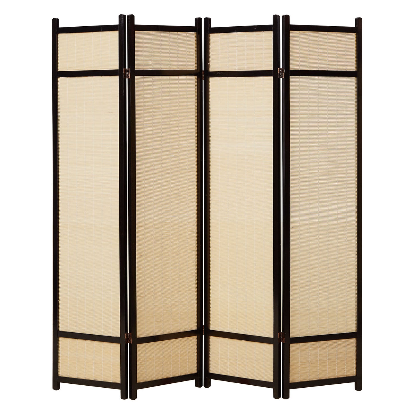 Paravent Braun Bambus Natur| 4 teilig | Holz | Raumteiler Trennwand Sichtschutz