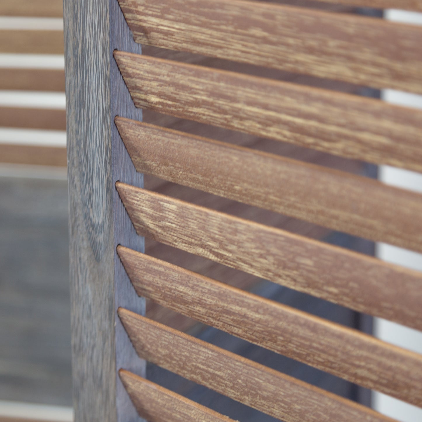 Paravent Braun Holzstreben | 3 teilig | Holz | Raumteiler Trennwand Sichtschutz