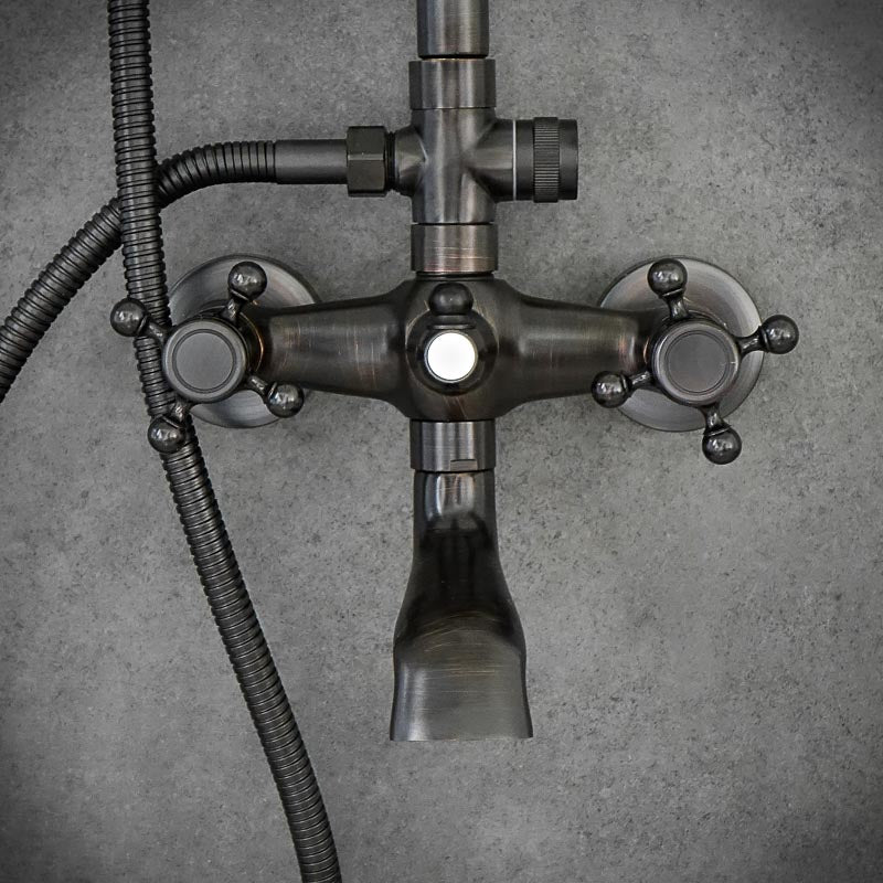 Duschhahn Brausebatterie YORK Schwarz - Palo24