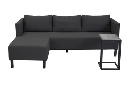 3tlg. Gartenlounge Set Anthrazit/Sooty