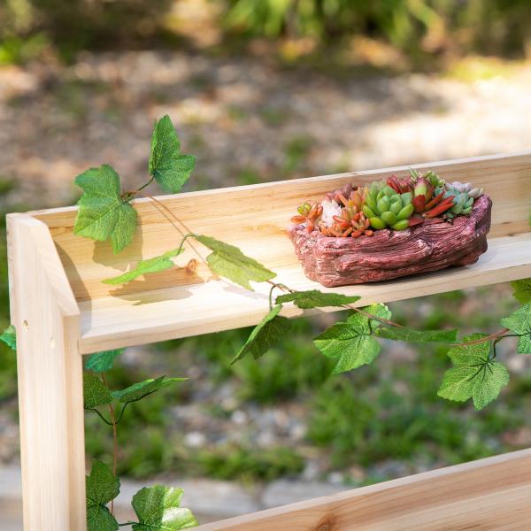 Pflanztisch Gärtnertisch Waschbecken Blumentisch Massivholz, Natur