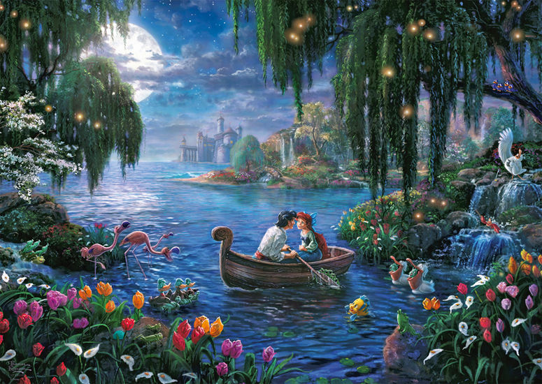 Thomas Kinkade - The little Mermaid and Prince Eric - Puzzle 1000 Teile