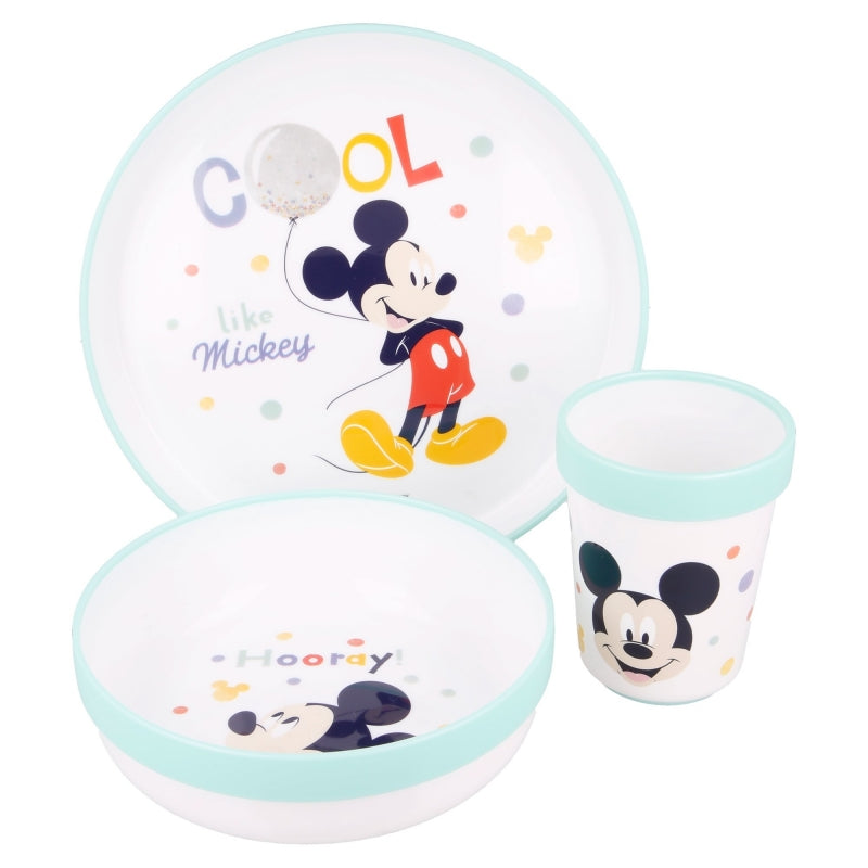 Disney Mickey Mouse - 3-teiliges rutschfestes Frühstücks Set - Gift Box