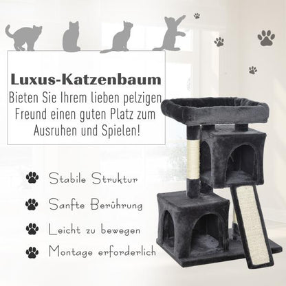 Kratzbaum Katzenkratzbaum mit Sisalsäulen Katzenbaum Dunkelgrau - Palo24