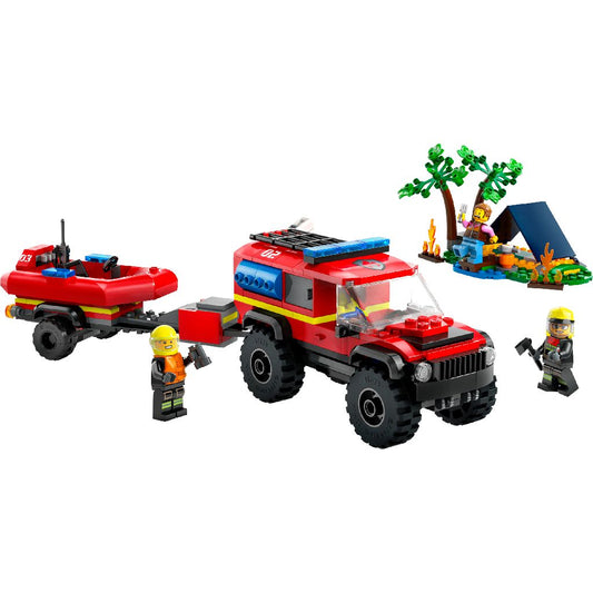 LEGO® 60412 City Feuerwehr - Feuerwehrgeländewagen mit Rettungsboot (301 Teile)