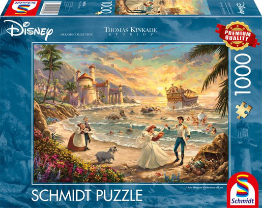 Disney The Little Mermaid Celebration of Love - Puzzle 1000 Teile - Thomas Kinkade Collection